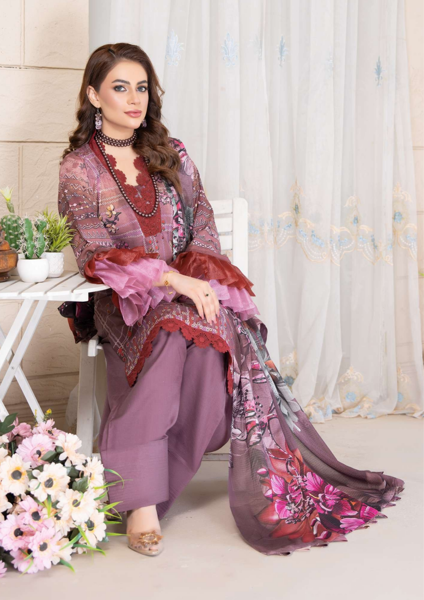 KAJAL - Unstitched 3-Piece Digital Lawn