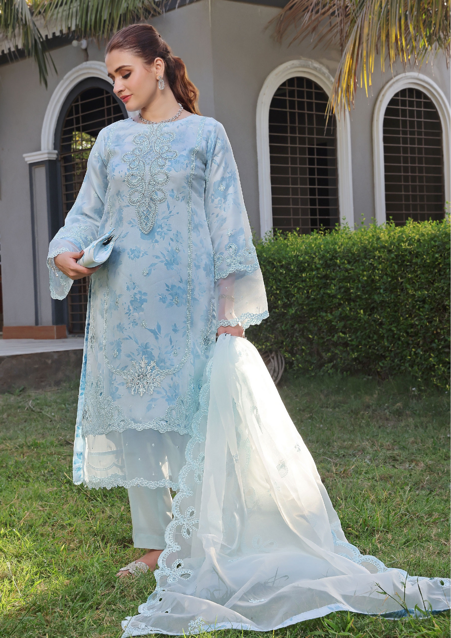 HAYA - Semi Stitched 3 - Piece Organza