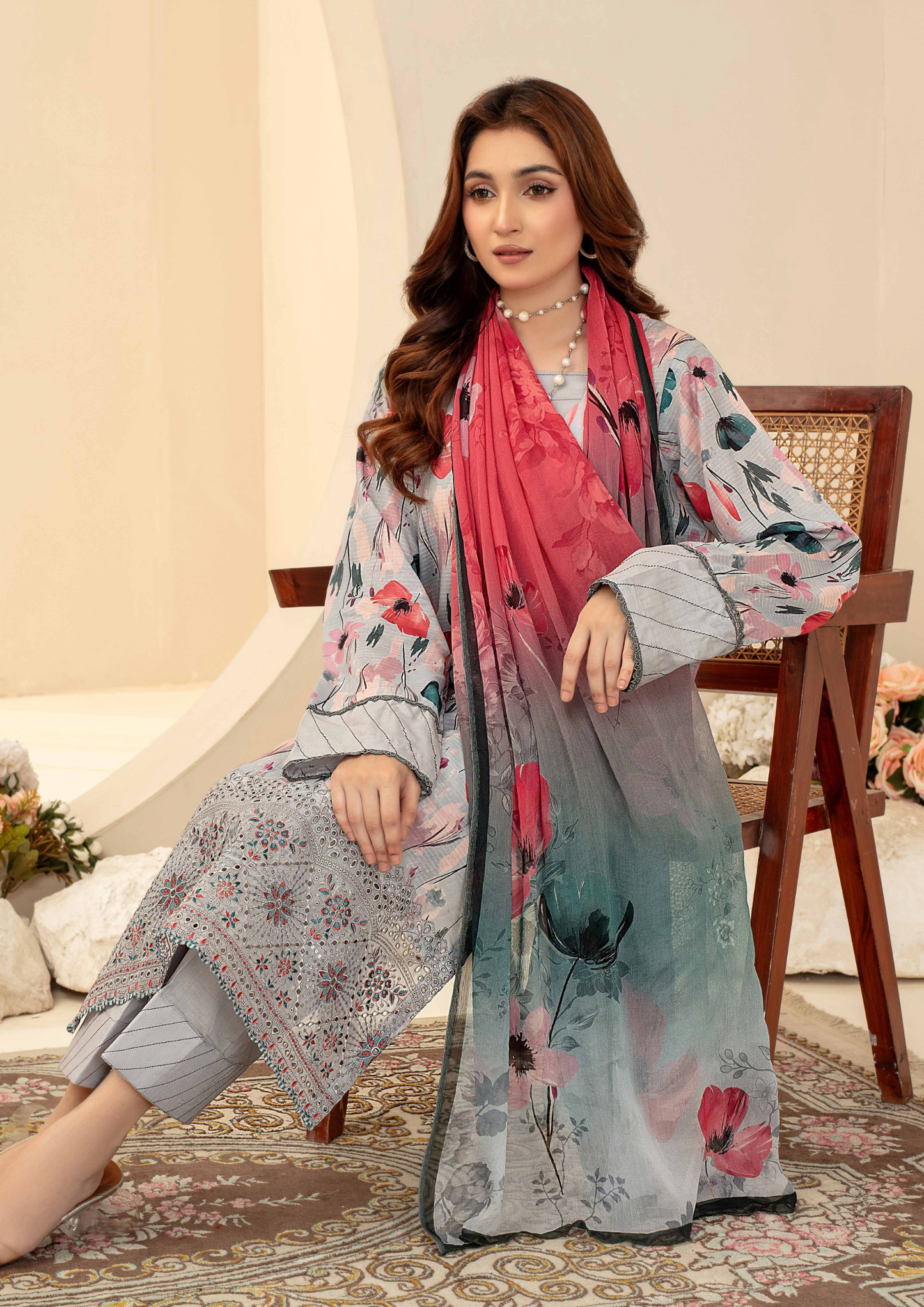 AQAS - Unstitched 3-Piece Digital Printed