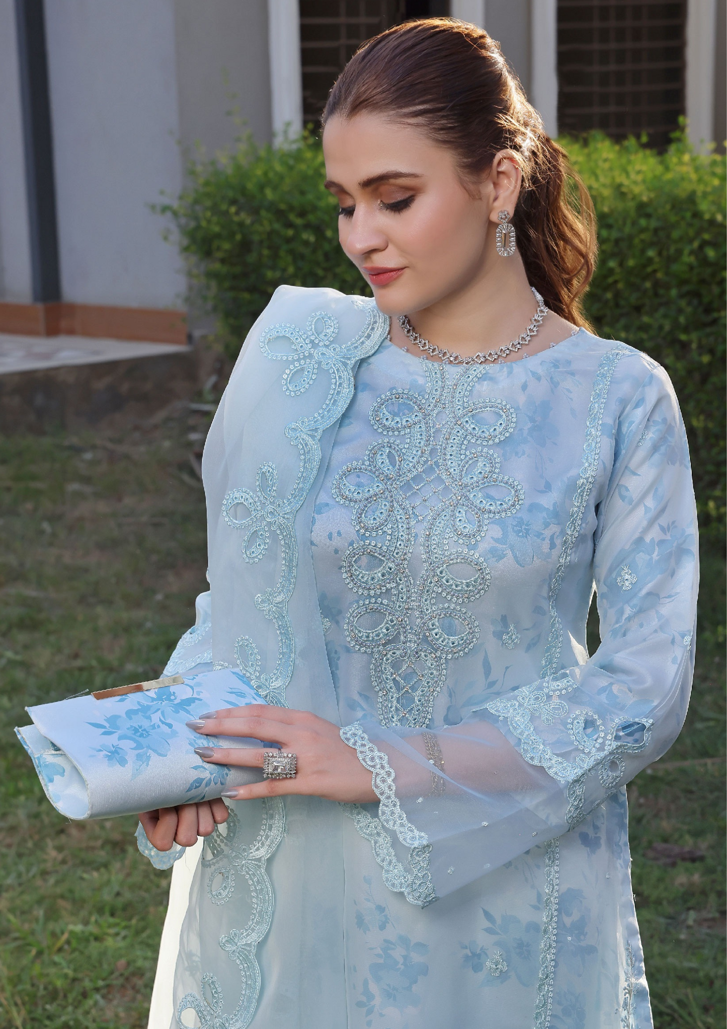 HAYA - Semi Stitched 3 - Piece Organza