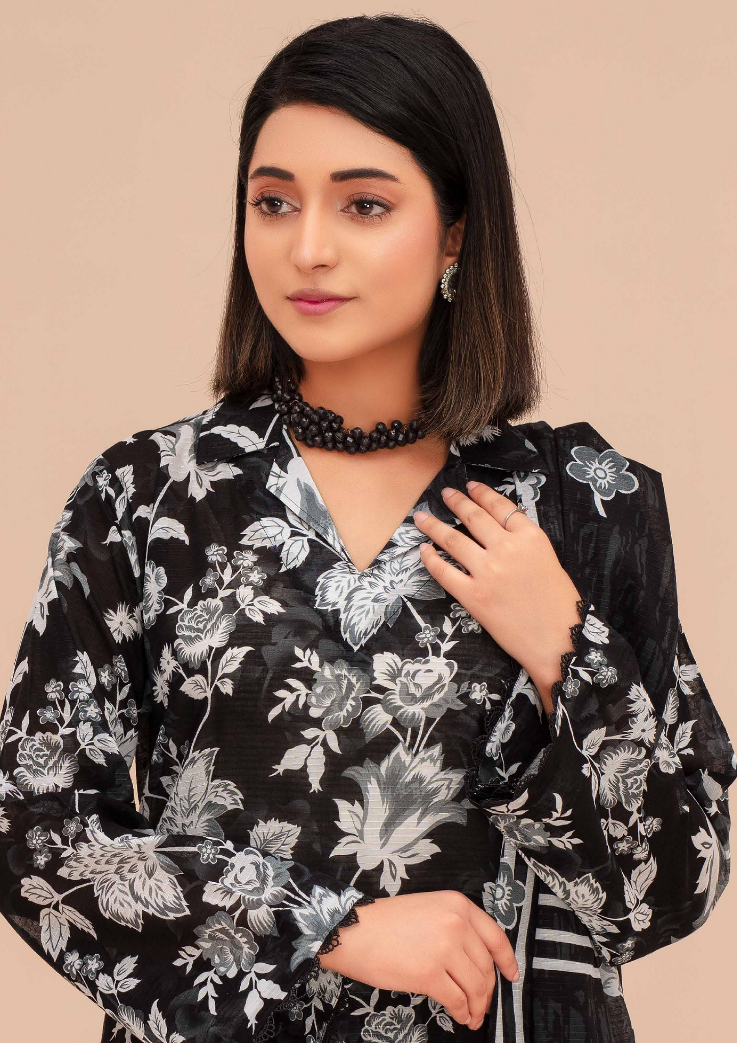 GULL E SIYAH - Unstitched 3-Piece Diigital Printed Lawn