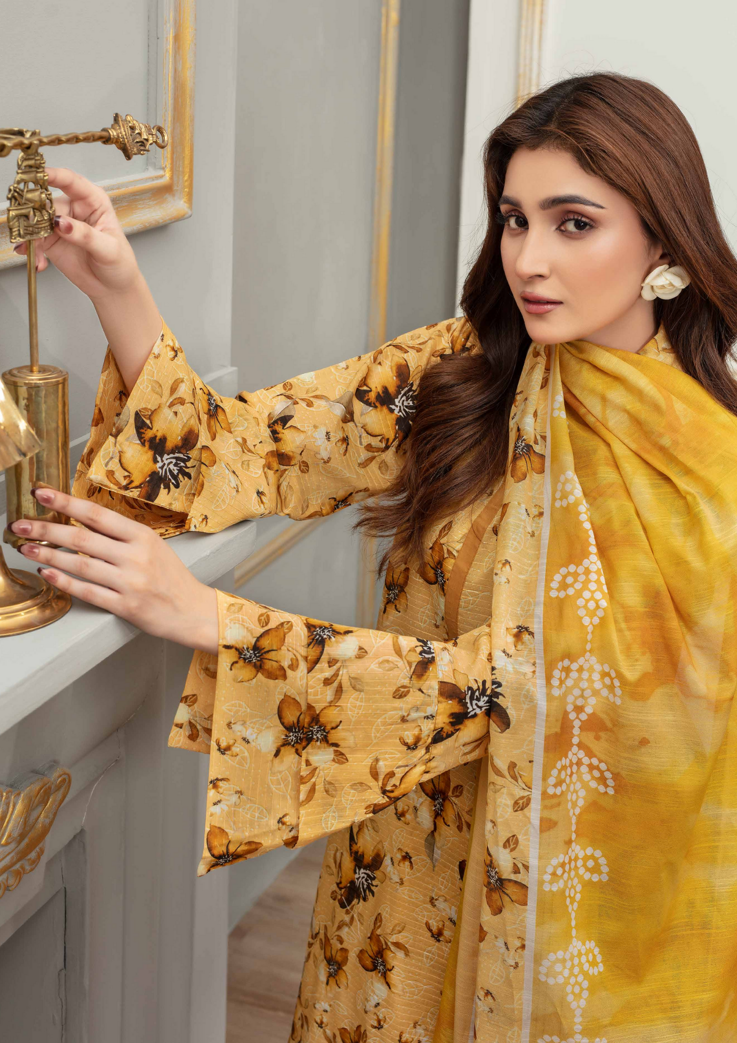 AROOHI - Unstitched 3-Piece Printed Lawn