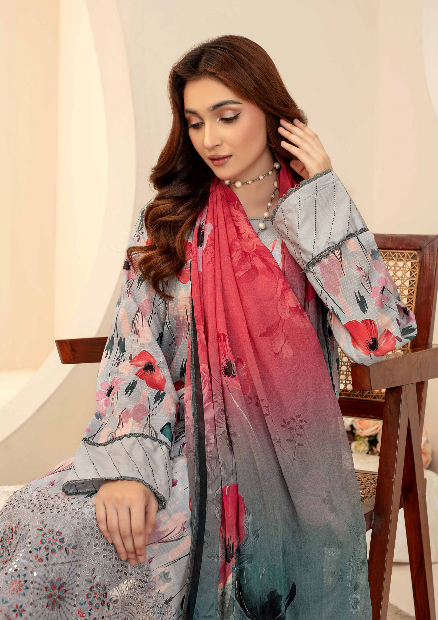 AQAS - Unstitched 3-Piece Digital Printed