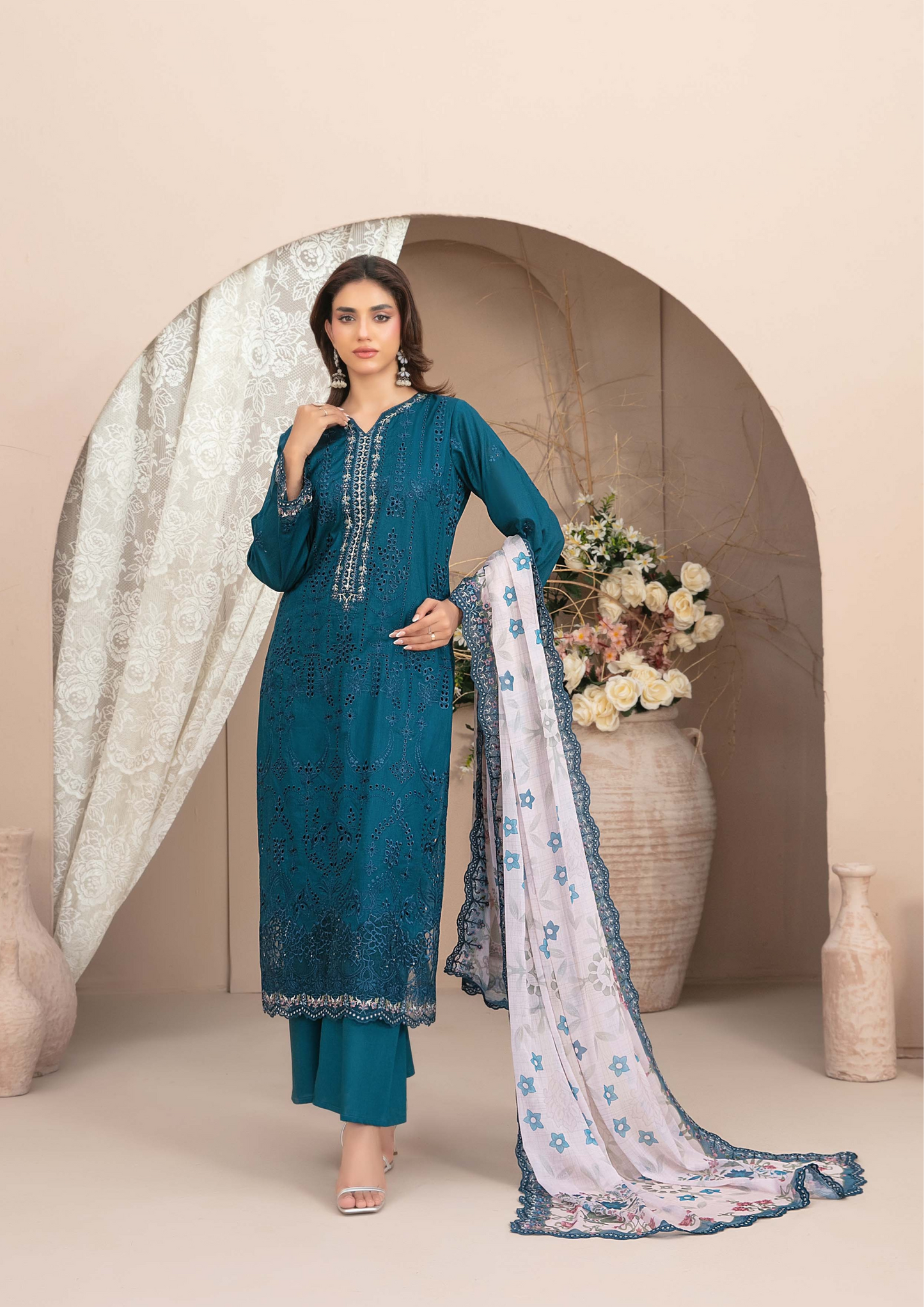 ERSA - Semi Stitched 3-Piece Embroidered Lawn