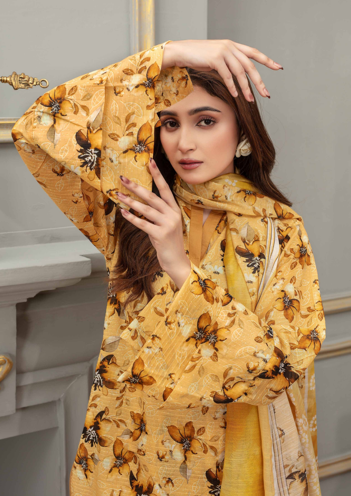 AROOHI - Unstitched 3-Piece Printed Lawn
