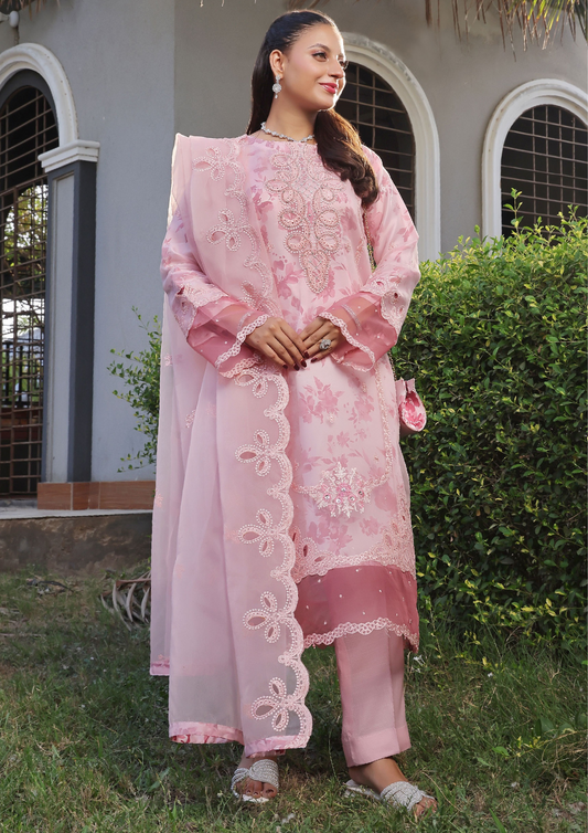 HAYA - Semi Stitched 3 - Piece Organza