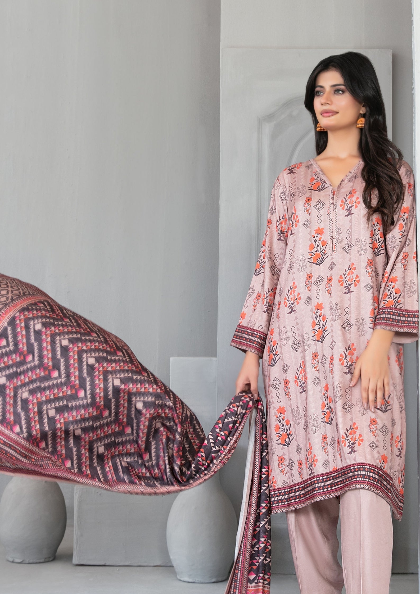 AFSANA - Unstitched Digital Printed Twill