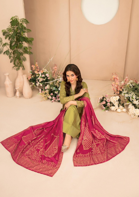 LAWN TALE - Unstitched 3-Piece Broshia Banarsi Lawn