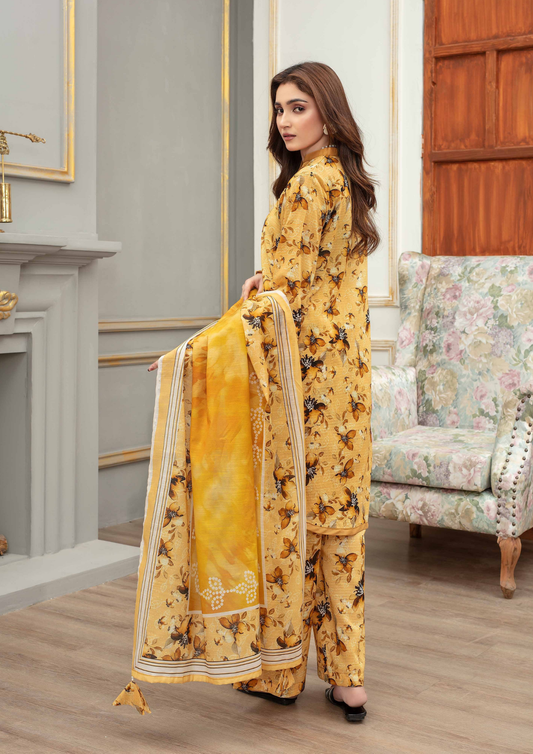AROOHI - Unstitched 3-Piece Printed Lawn