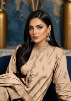 NOORI - Unstitched 3-PCS Broshia Leather Peach