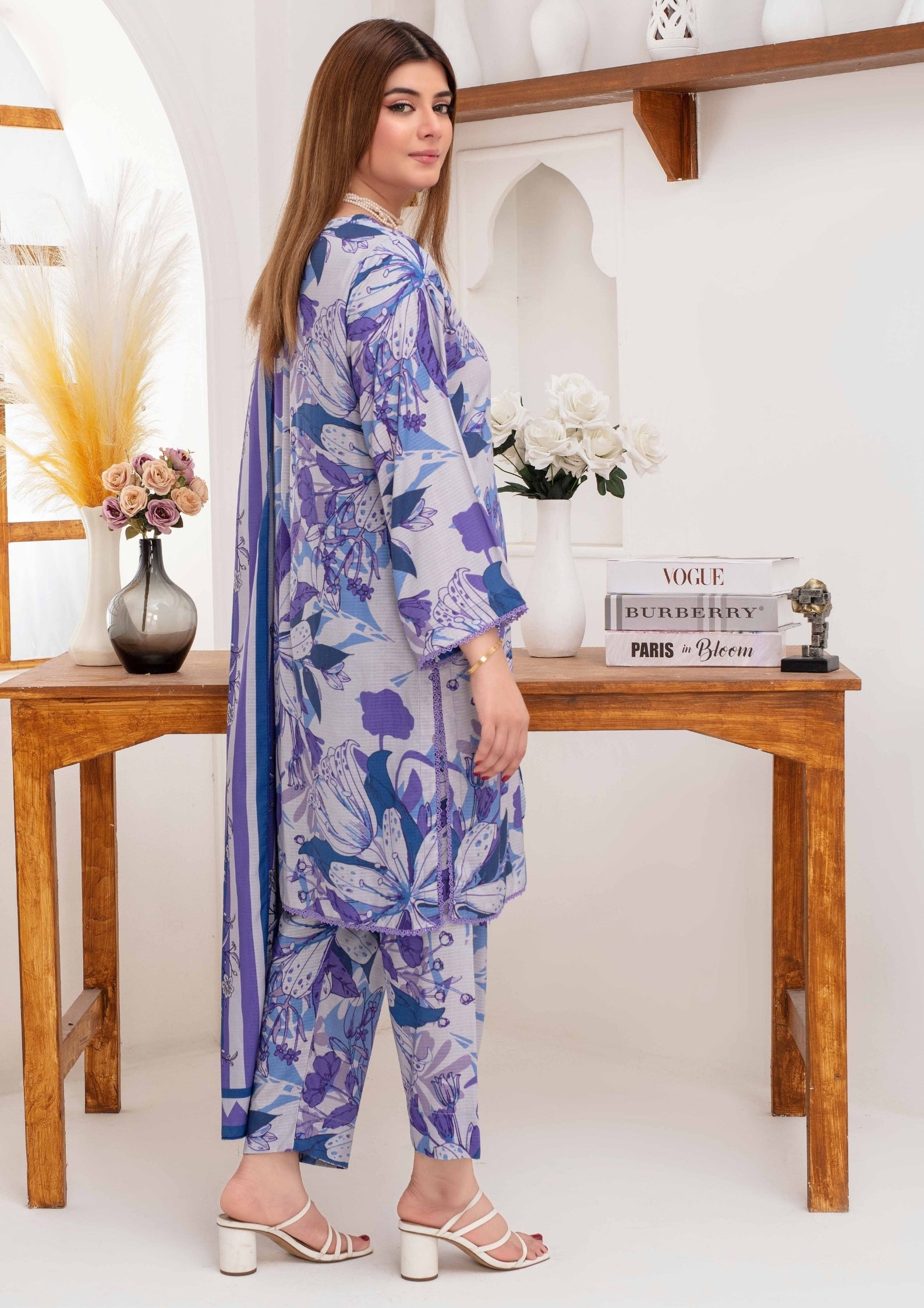 SHAFAQ - Unstitched 3-PCS Bana Dora Linen