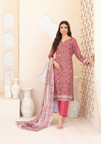 ZEENAT - Unstitched 3-PCS Digital Printed Staple