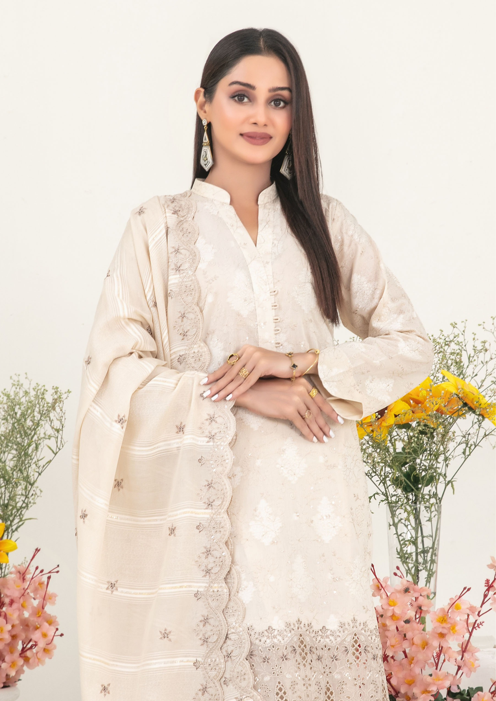 SOGHAT - Unstitched 3-Piece Embroidered Lawn