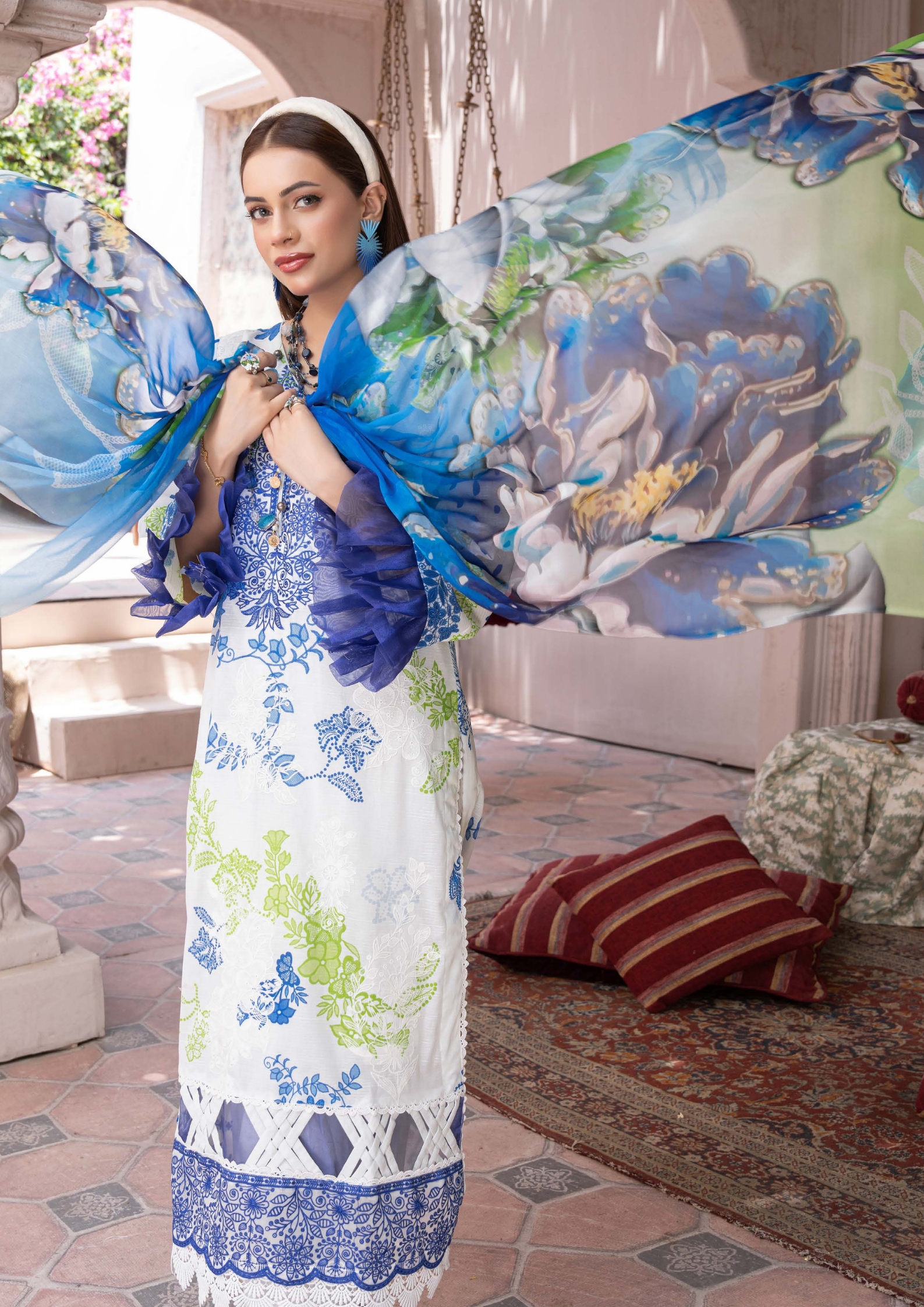 DHAGAY - Unstitched 3-Piece Embroidered Lawn