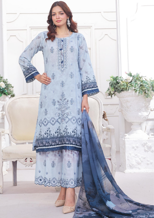 CHANDNI RAAT - Unstitched 3-Piece Bana Dora Digital Lawn