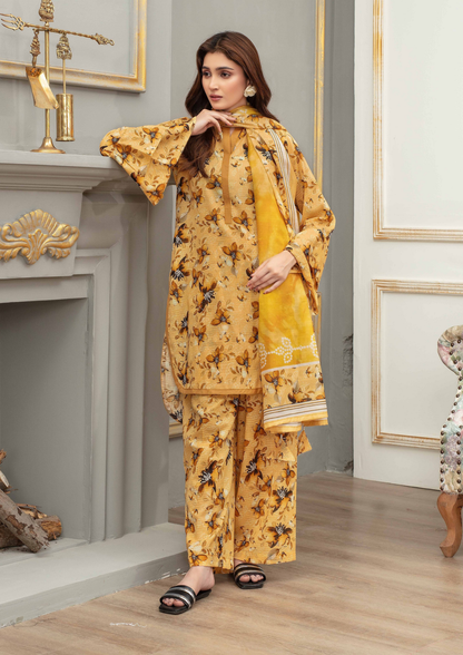 AROOHI - Unstitched 3-Piece Printed Lawn