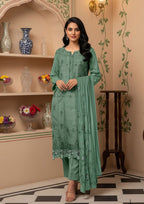 BELLA - Unstitched Embroidered Chamki Dhanak