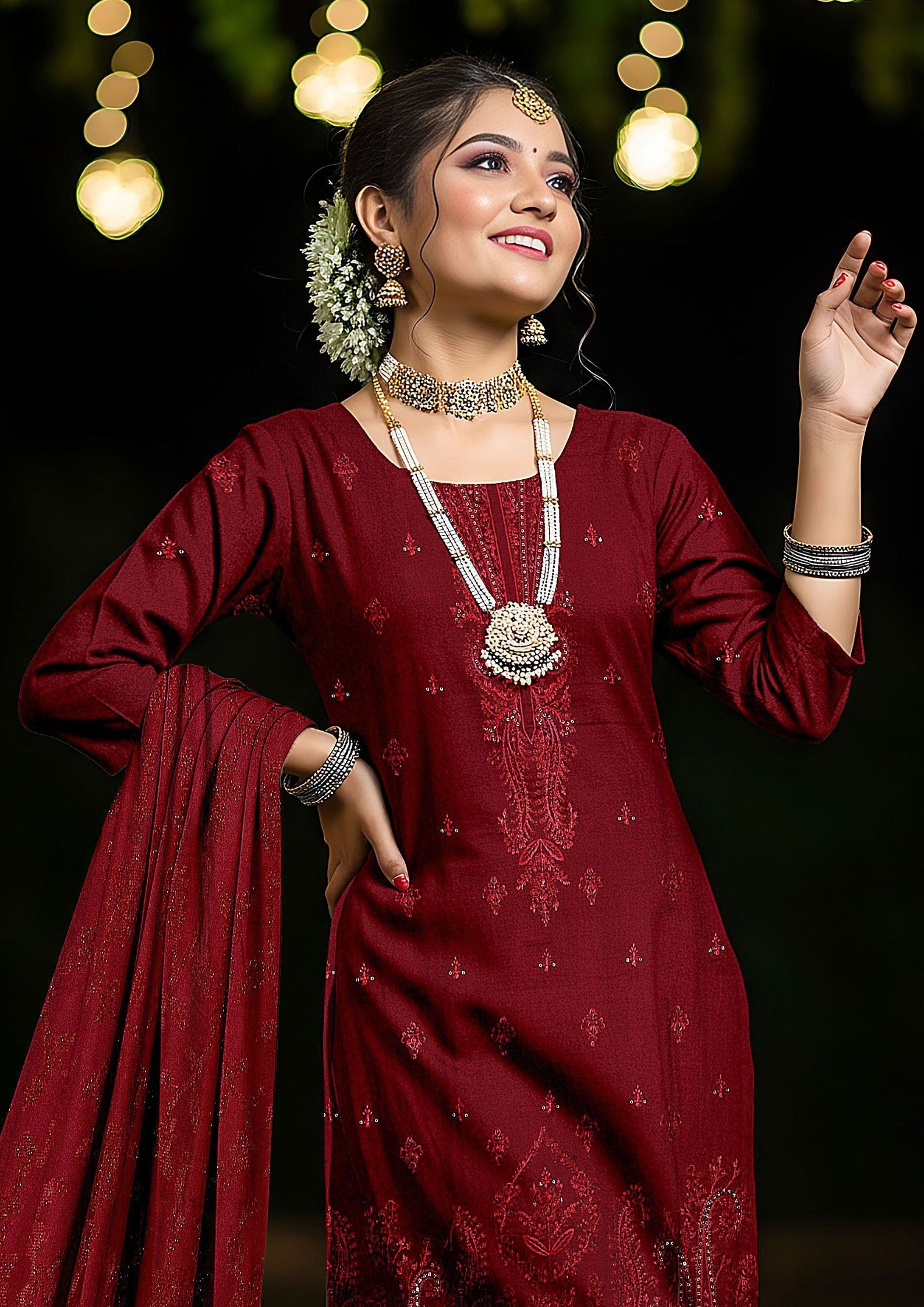 TABASSUM - Embroidered Dhanak