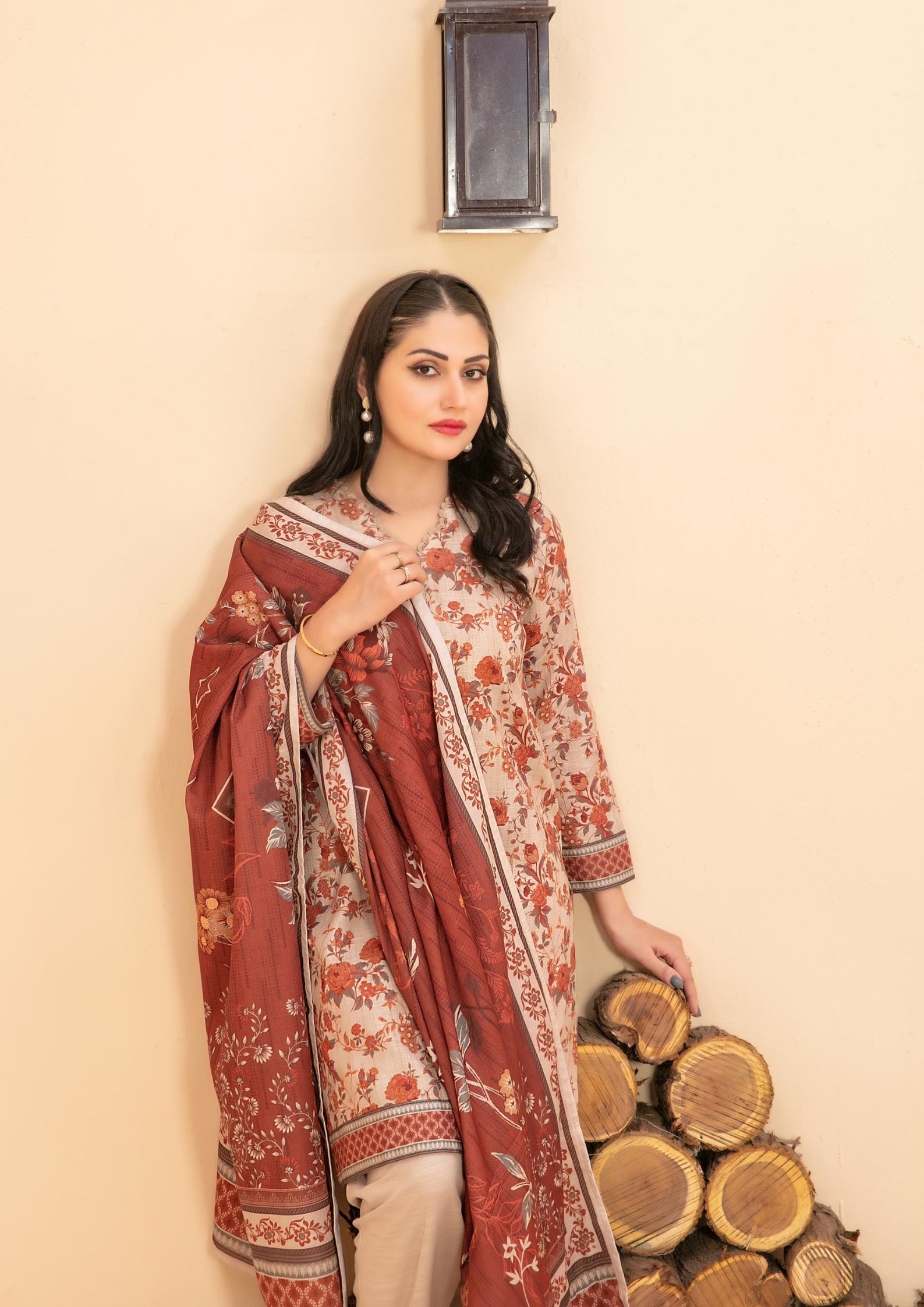 ZARQA - 3-PCS Unstitched Khaddar