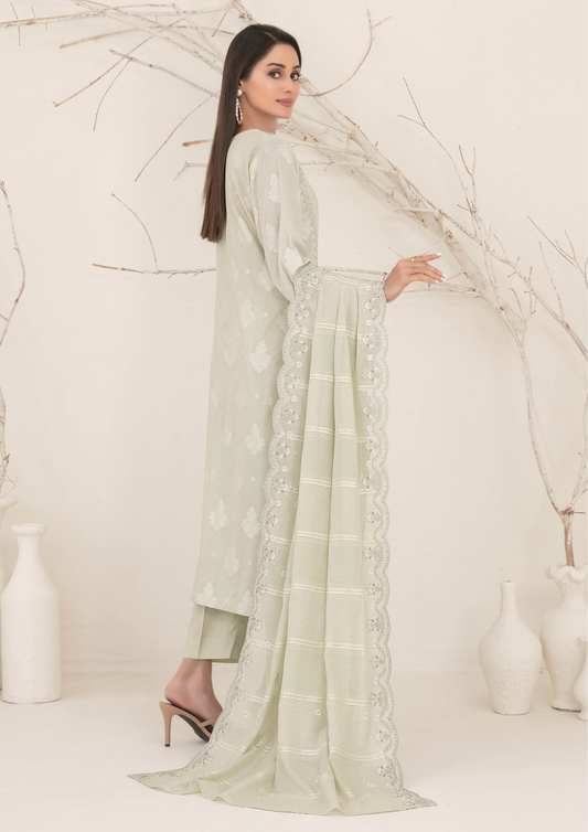 ZEENAT - Unstitched 3-Piece Broshia Banarsi
