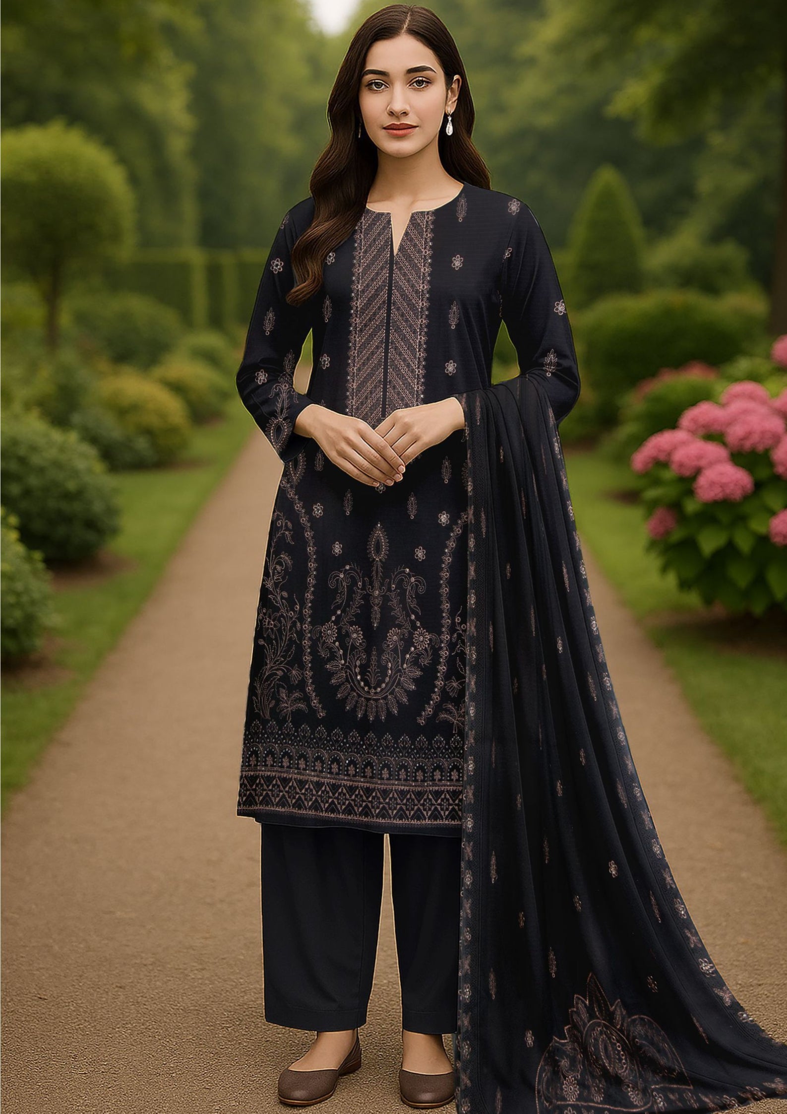 Shabnam - Unstitched 3-Piece Exclusive Dhanak