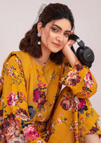 Meena - Unstitched 3-Piece Digital Linen