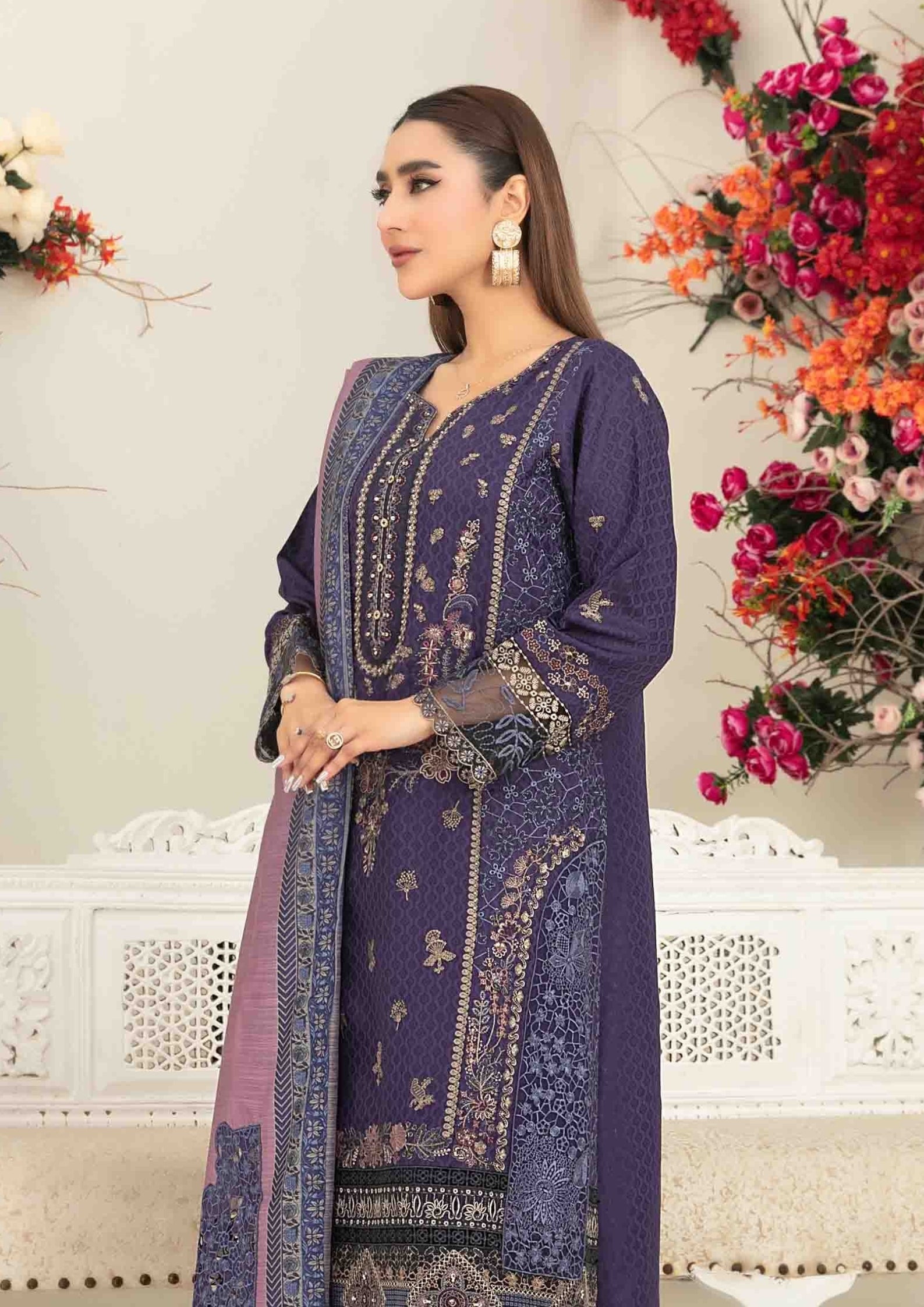 ZAFRAH - Semi Stitched Embroidered Viscose