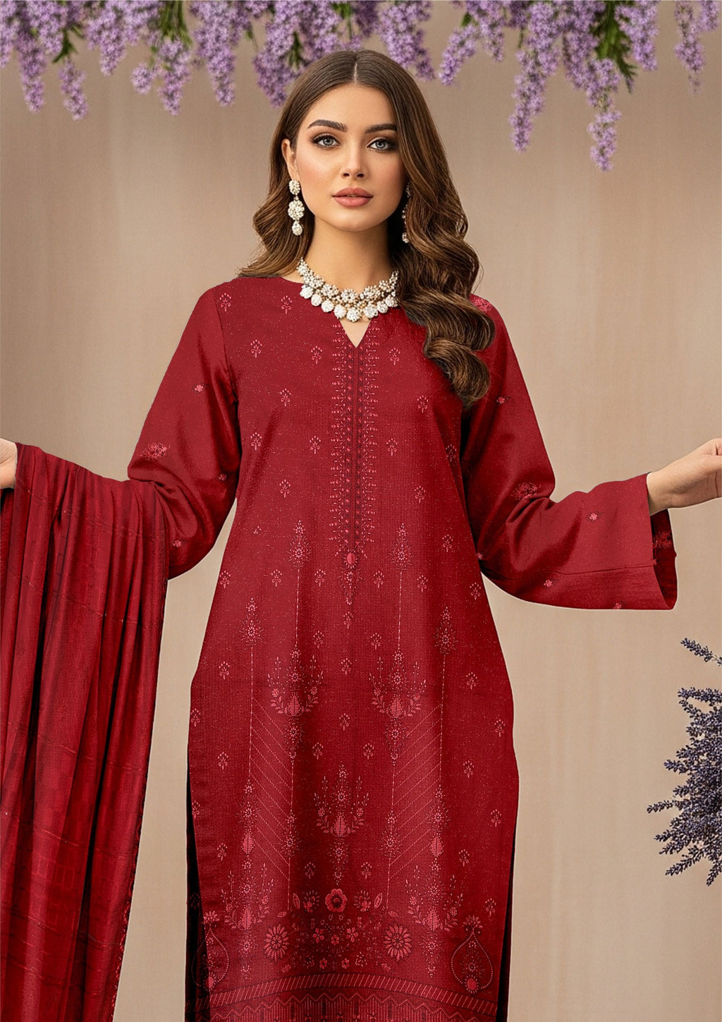 ZAHRA NOOR - Unstitched Chamki Dhanak