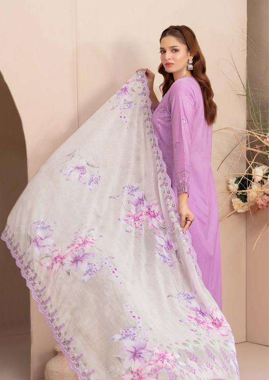 ERSA - Semi Stitched 3-Piece Embroidered Lawn