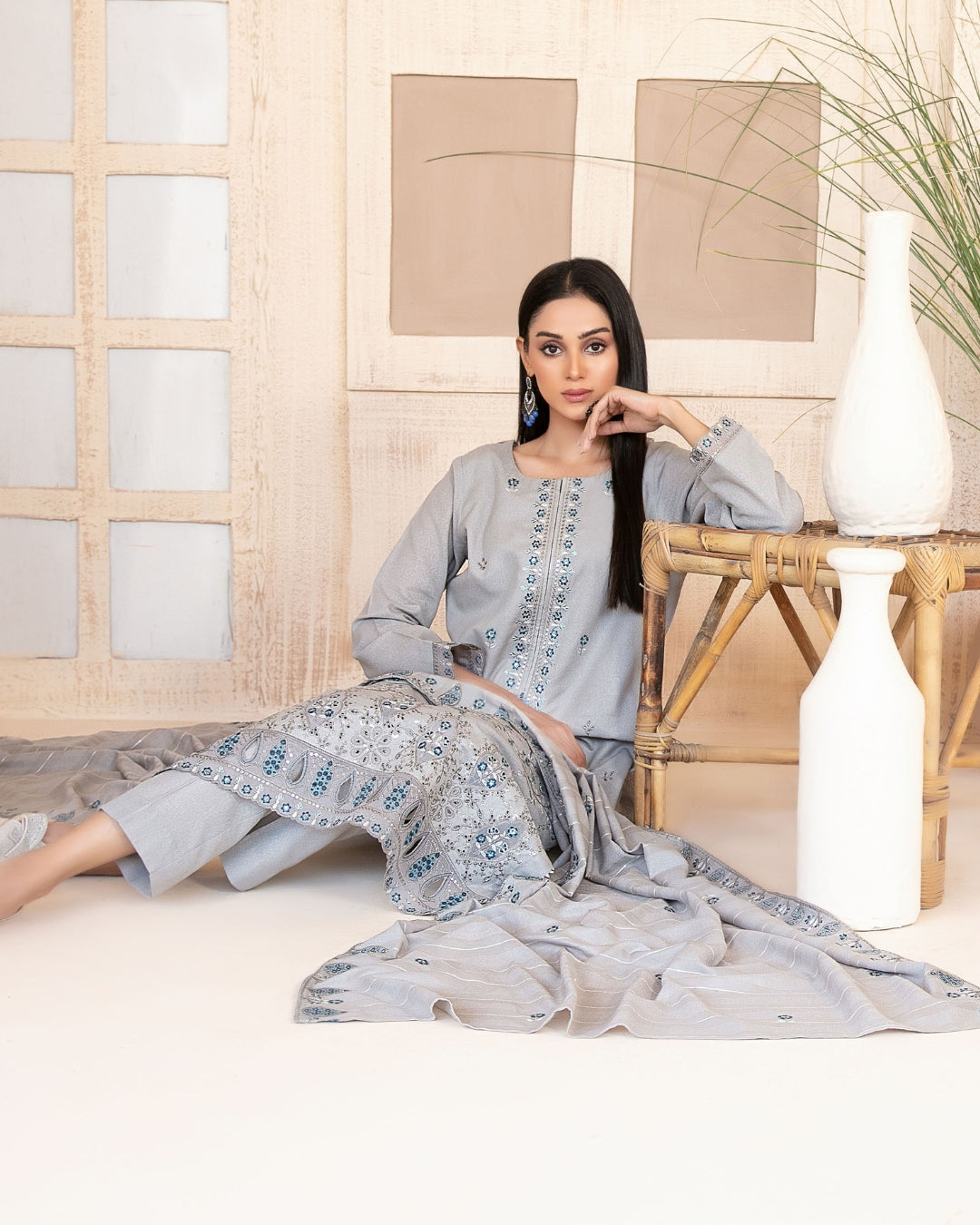 AYZEL - Unstitched Embroidered Karrandi