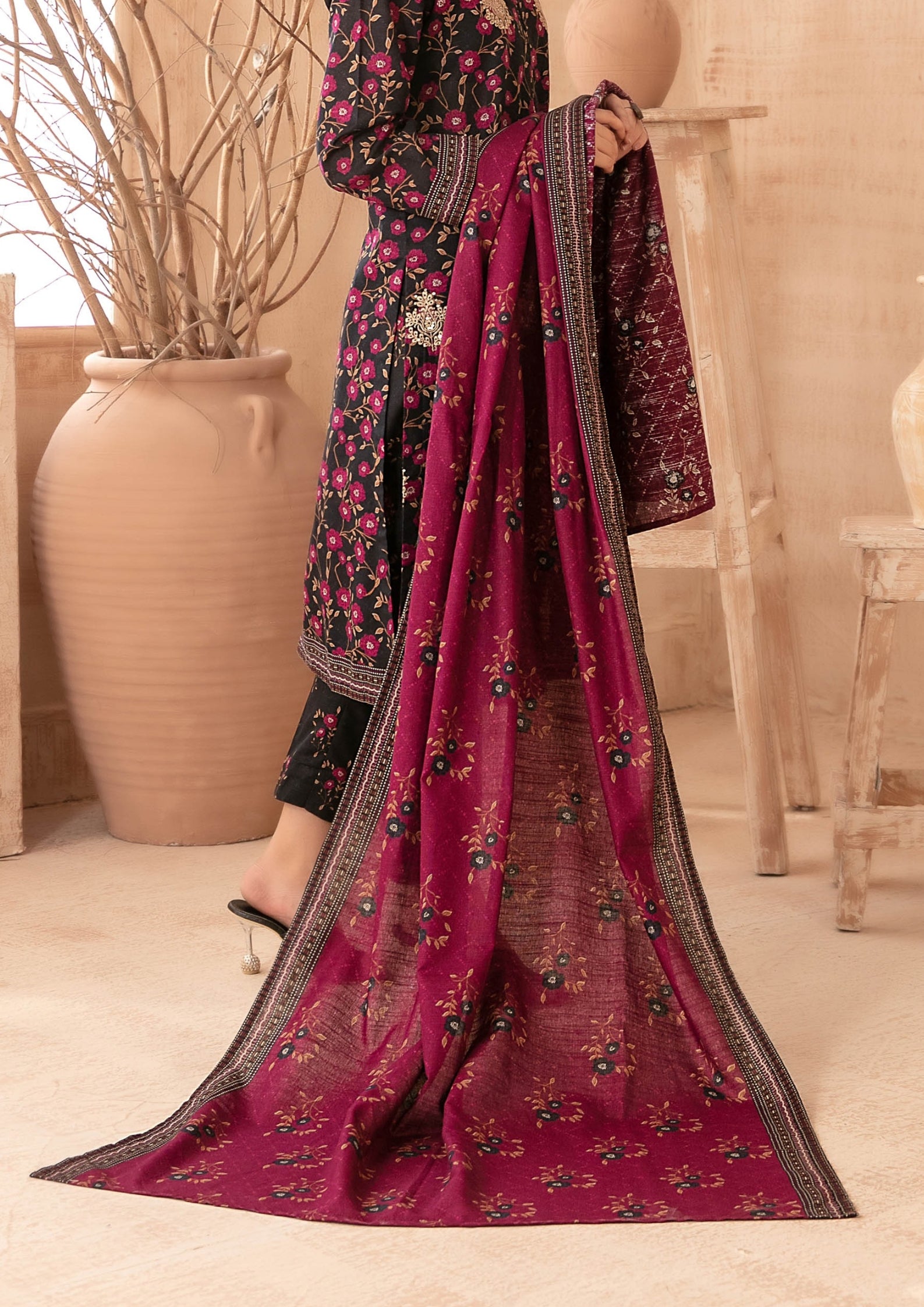 ZIMAL - Unstitched Embroidered Khaddar