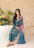 ANCHAL - Unstitched Embroidered Digital Printed Staple