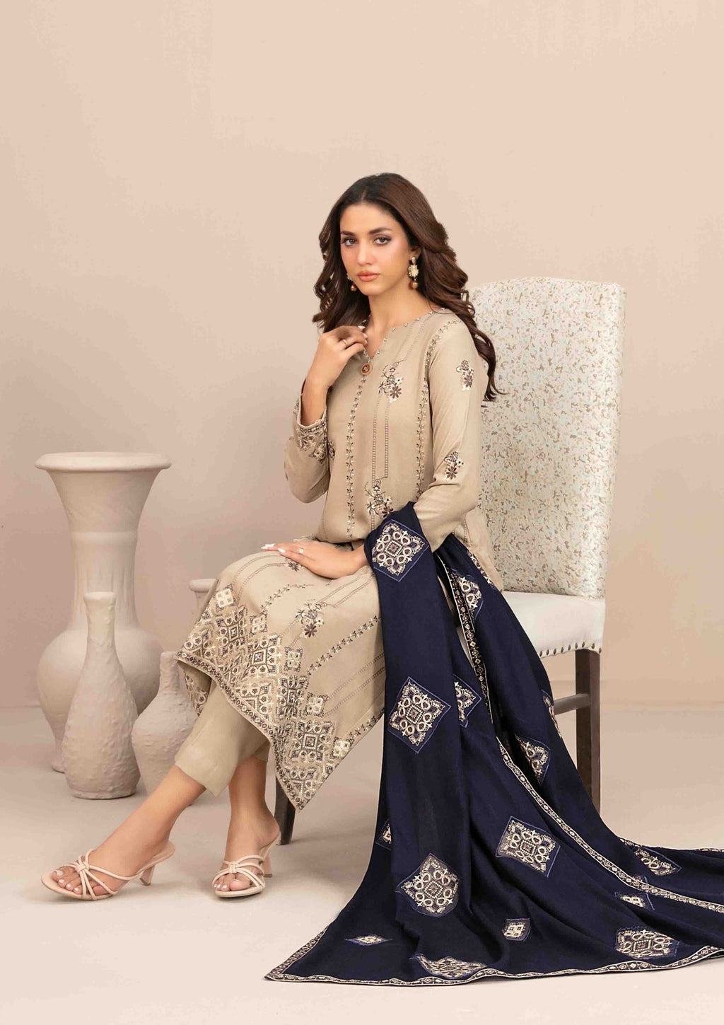INAYA - Semi Stitched Embroidered