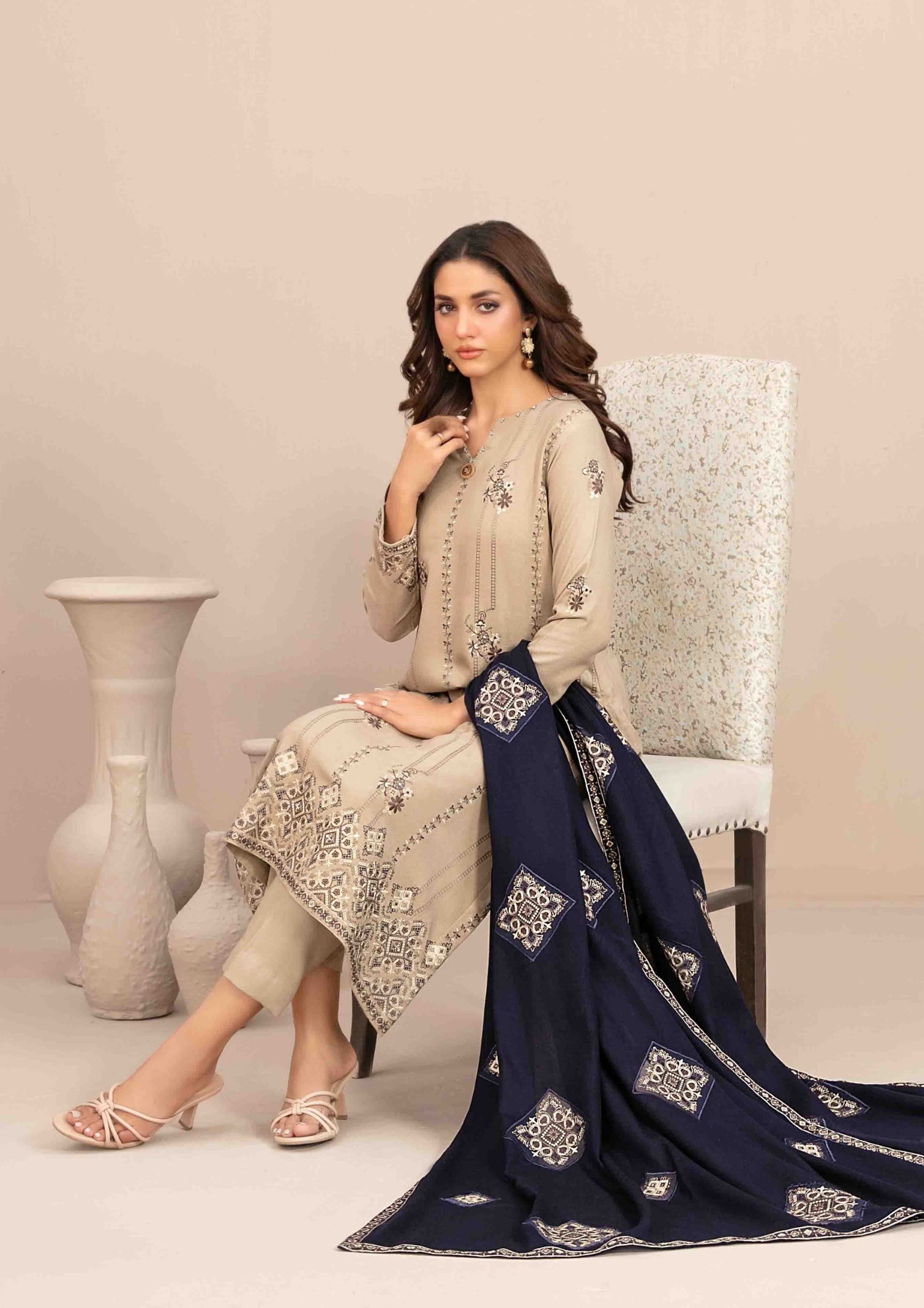 INAYA - Semi Stitched Embroidered