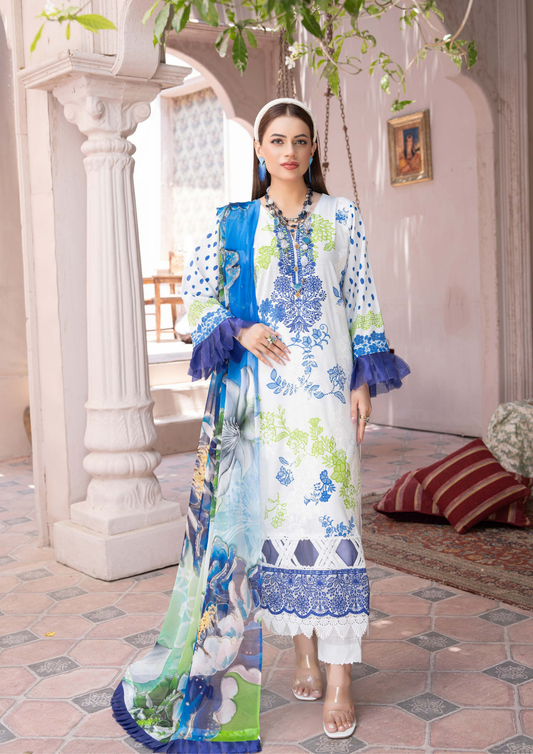 DHAGAY - Unstitched 3-Piece Embroidered Lawn