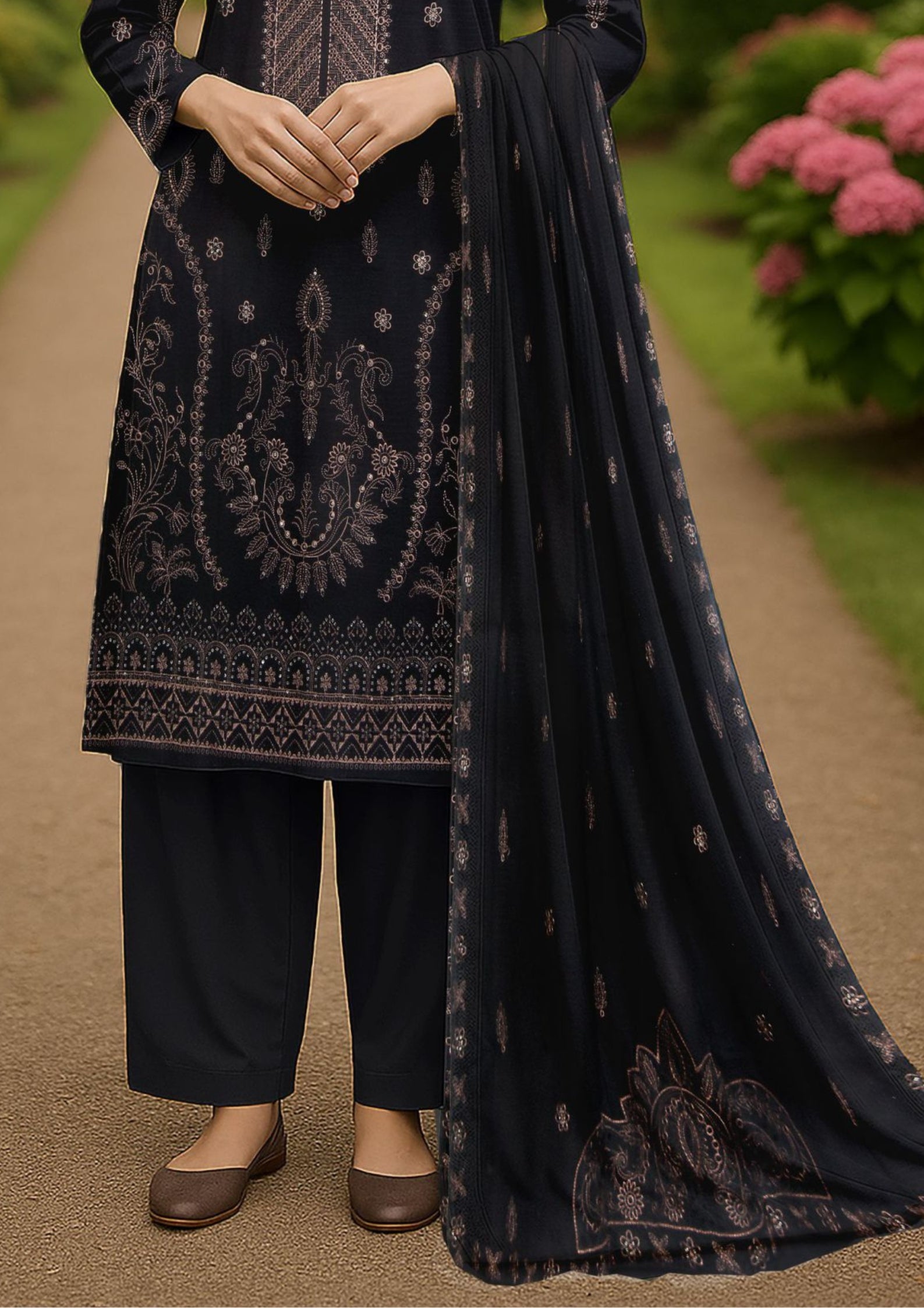 Shabnam - Unstitched 3-Piece Exclusive Dhanak