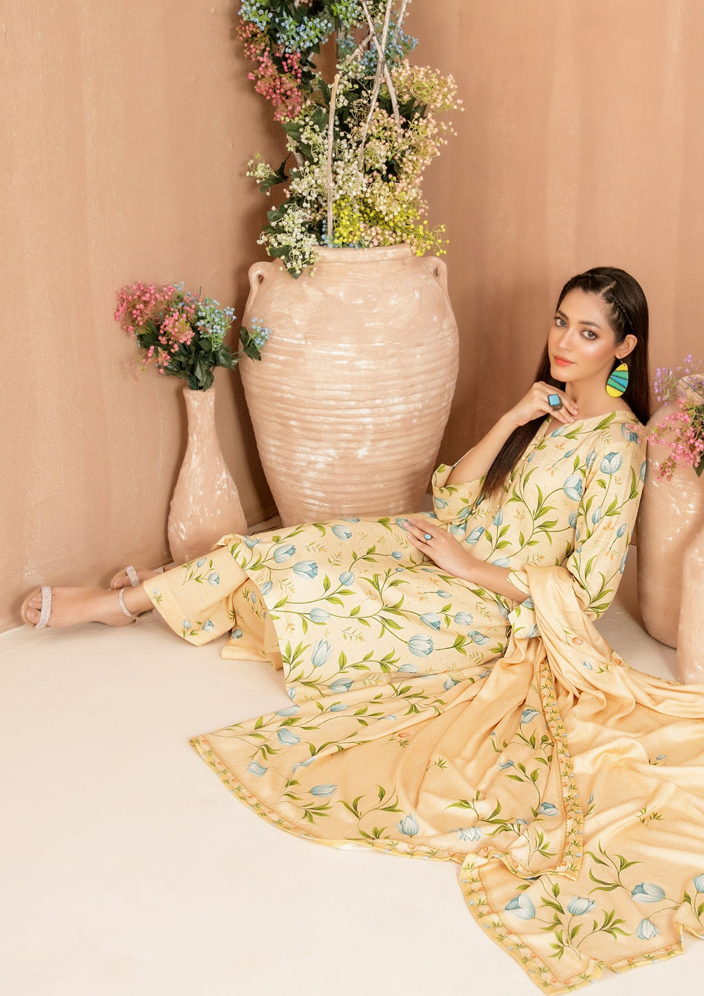 AFSANA - Unstitched Digital Printed