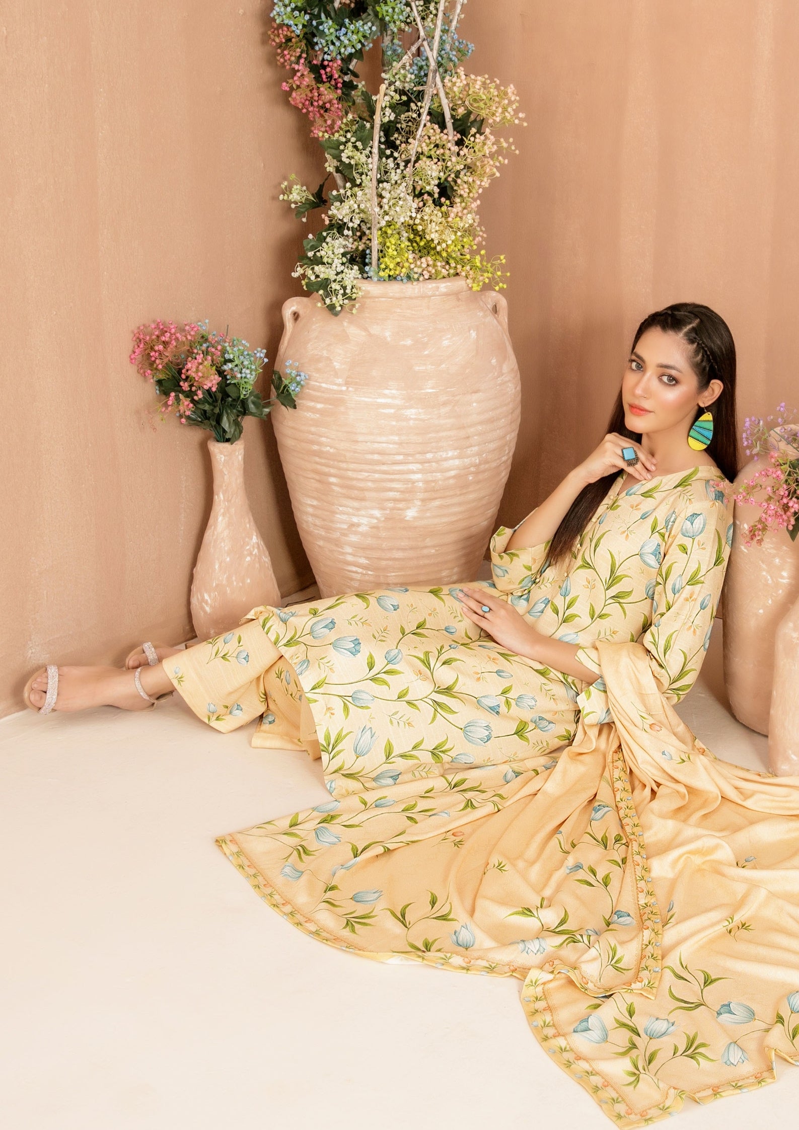 AFSANA - Unstitched Digital Printed