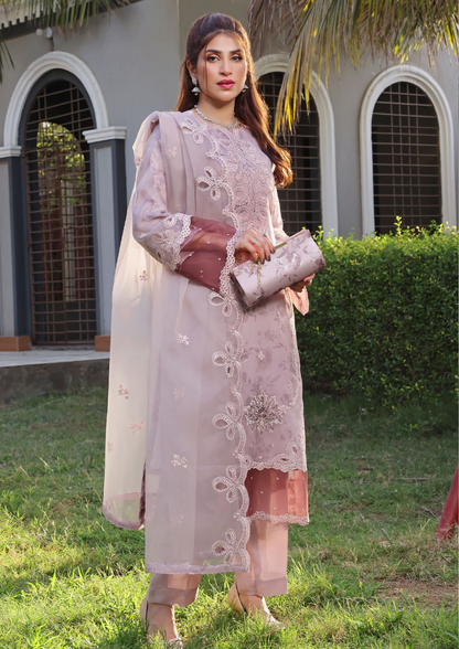 HAYA - Semi Stitched 3 - Piece Organza