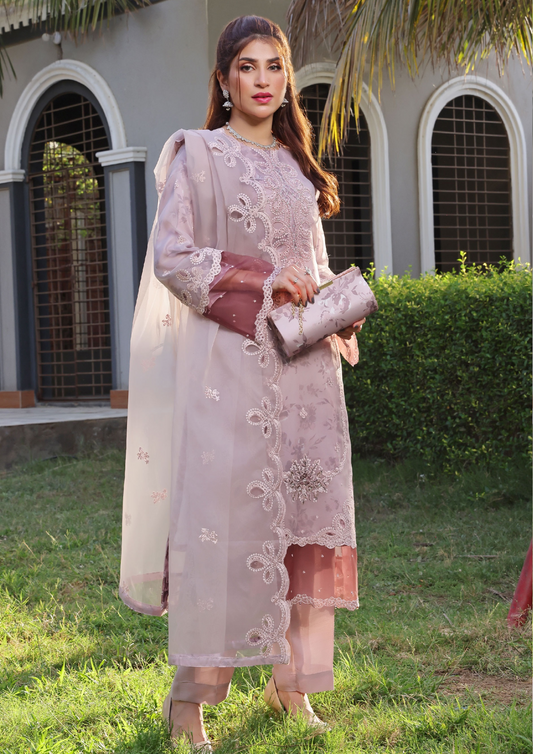 HAYA - Semi Stitched 3 - Piece Organza