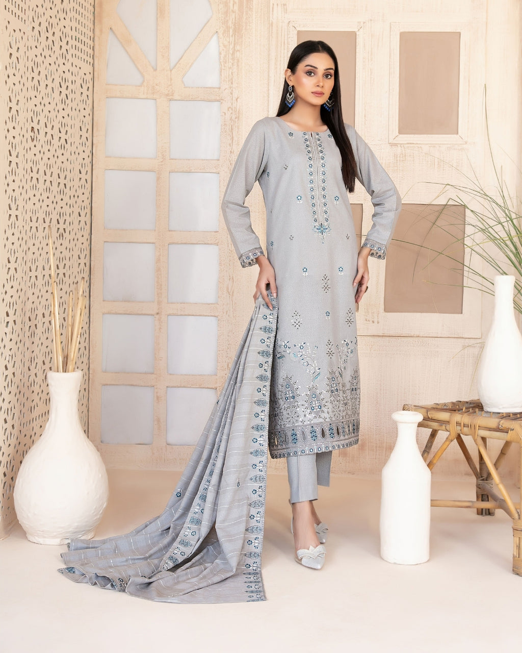 AYZEL - Unstitched Embroidered Karrandi