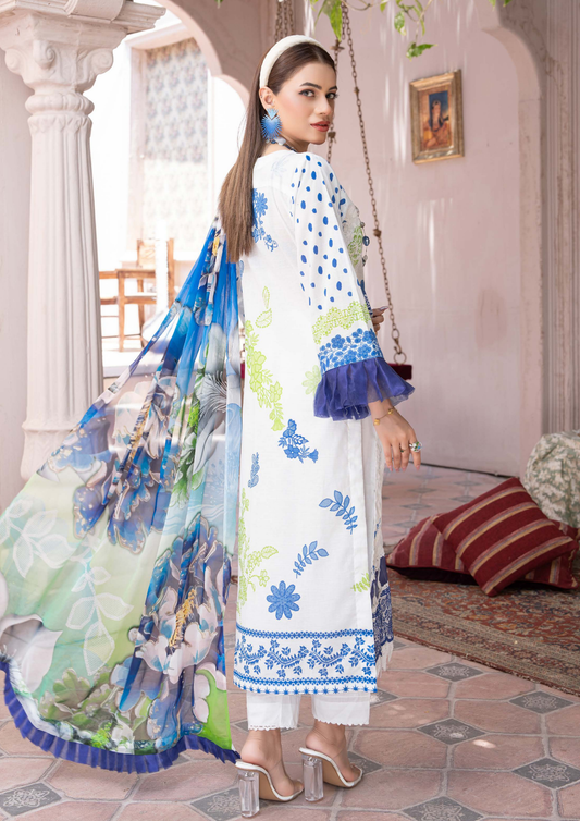 DHAGAY - Unstitched 3-Piece Embroidered Lawn