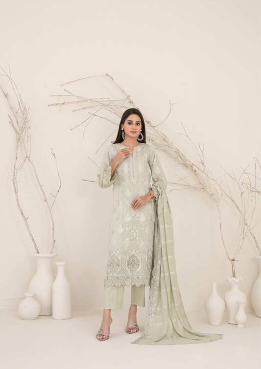 ZEENAT - Unstitched 3-Piece Broshia Banarsi