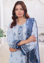 CHANDNI RAAT - Unstitched 3-Piece Bana Dora Digital Lawn