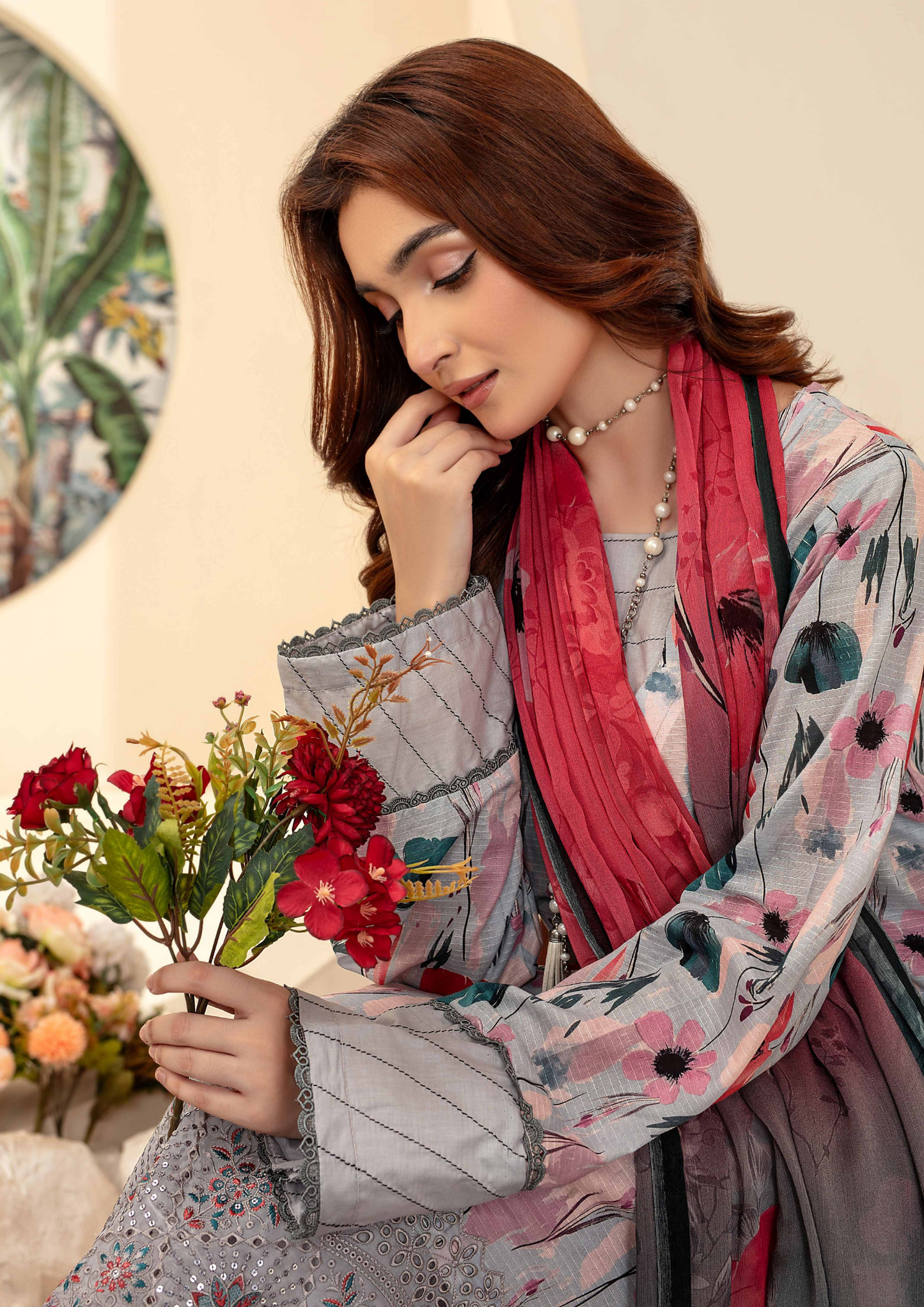 AQAS - Unstitched 3-Piece Digital Printed