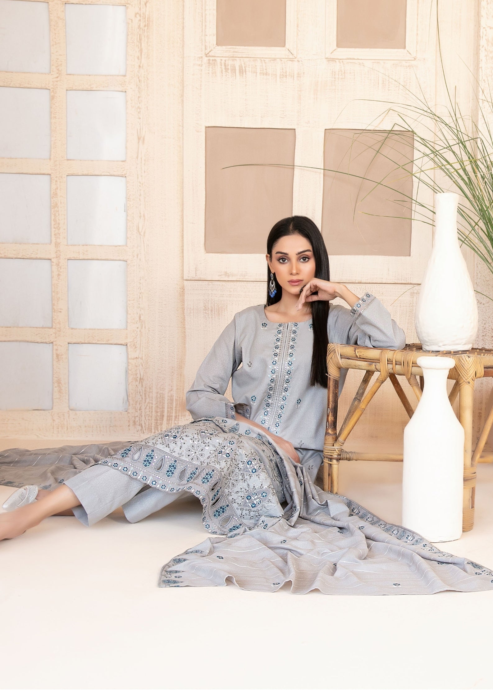 AYZEL - Unstitched Embroidered Karrandi