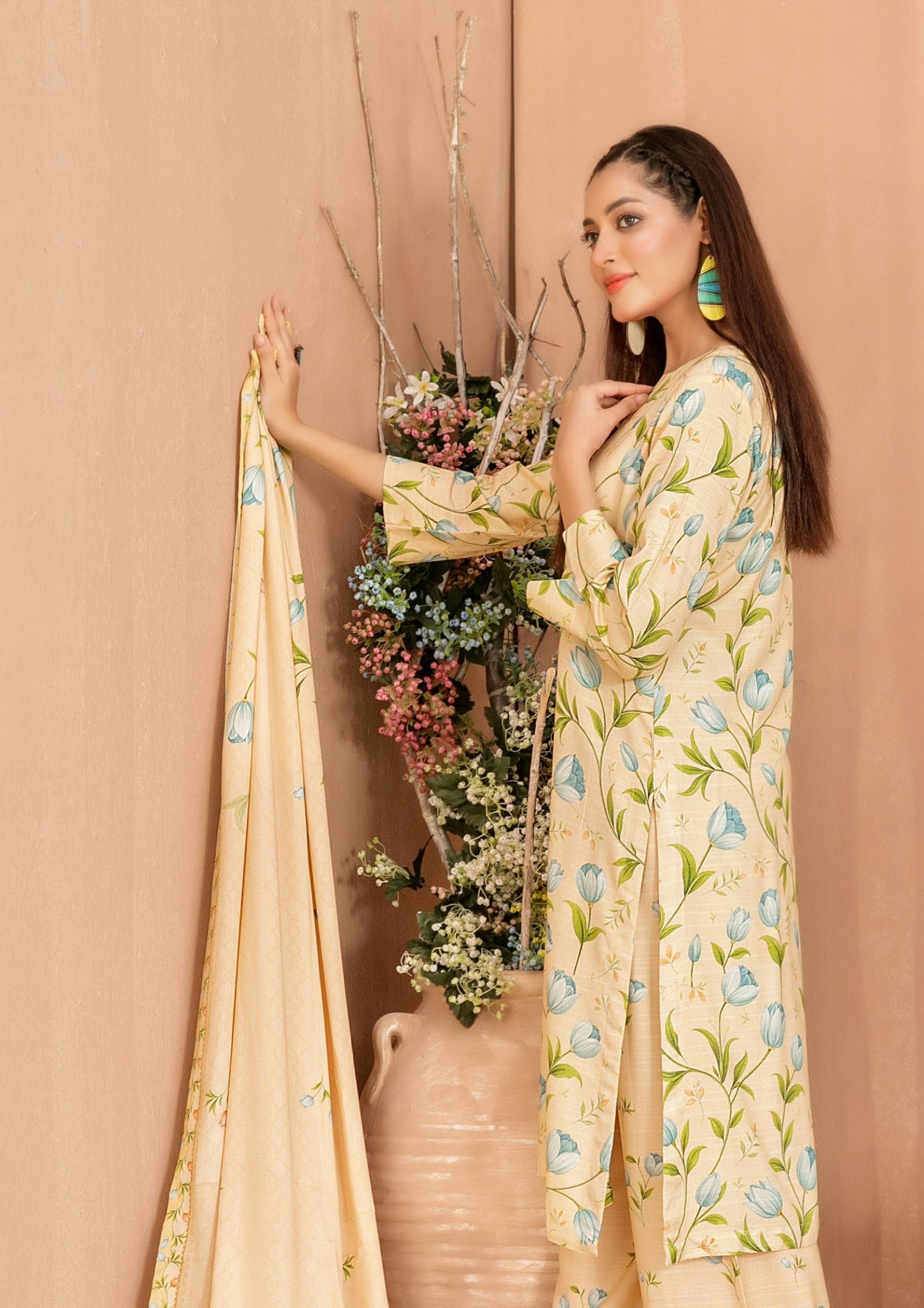 AFSANA - Unstitched Digital Printed
