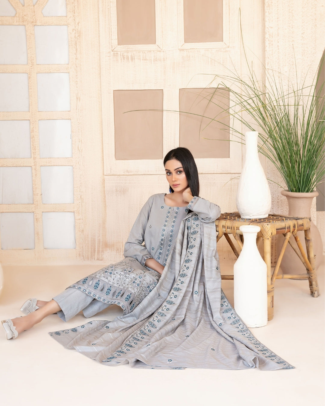 AYZEL - Unstitched Embroidered Karrandi