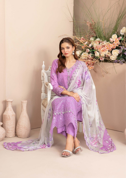 ERSA - Semi Stitched 3-Piece Embroidered Lawn