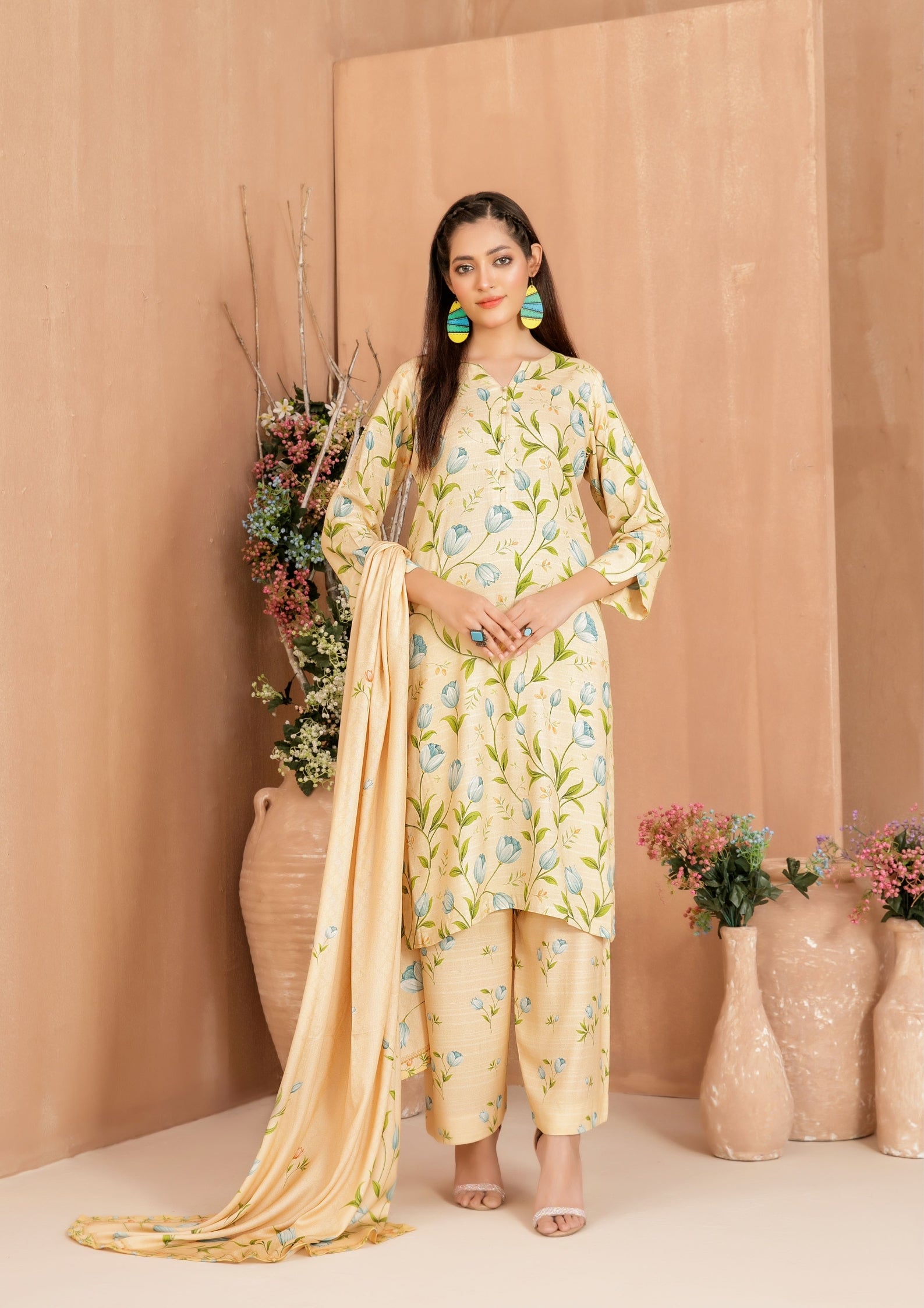 AFSANA - Unstitched Digital Printed